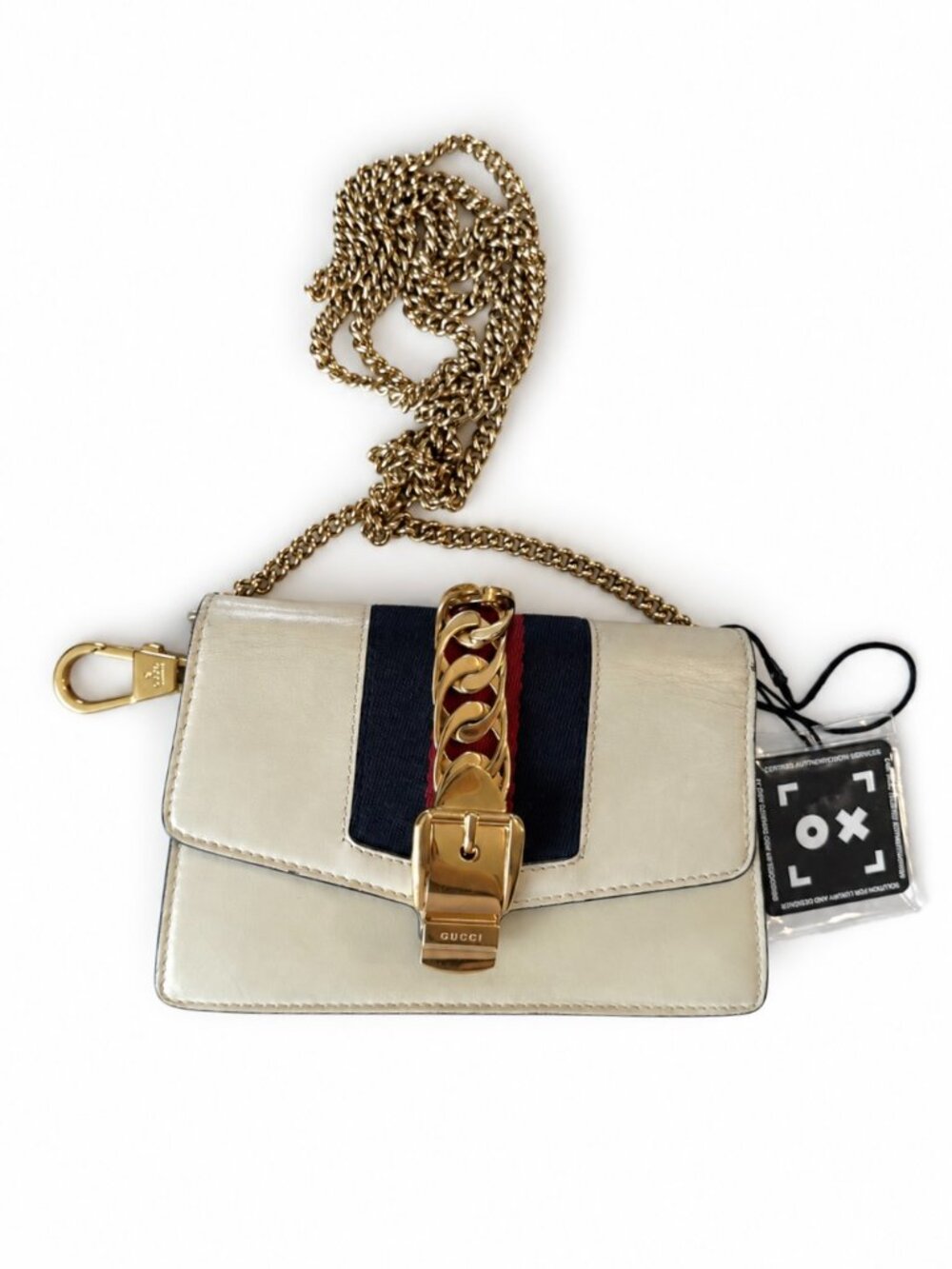 Gucci Sylvie Mini Crossbody Bag Ivory